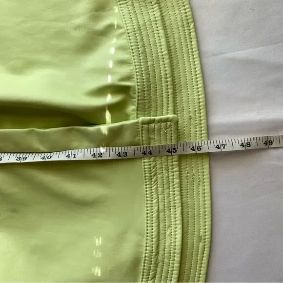 NWT House of Harlow 1960 Lime Green Vegan Leather Midi Shirt Dress Size Medium - Picture 16 of 16